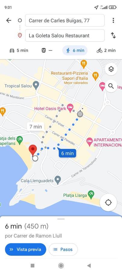 Magníficas vistas en zona turística de Salou Exterior foto